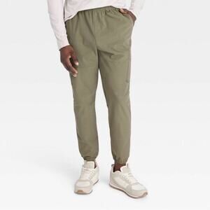 All in Motion Men’s Cargo Jogger Pants Olive Green Athletic Joggers L NWT